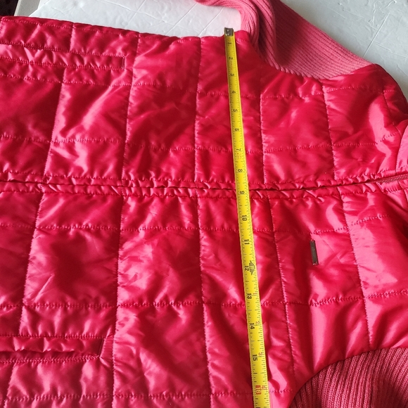 Ellesse lightweight puffer Jacket with Knitted sleeves Red - Picture 8 of 9